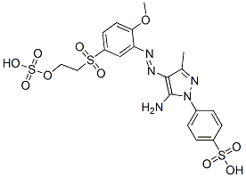 p-[5-amino-4-[[2-methoxy-5-[[2-(sulphooxy)ethyl]sulphonyl]phenyl]azo]-3-methyl-1H-pyrazol-1-yl]benzenesulphonic acid CAS#: 24353-00-2