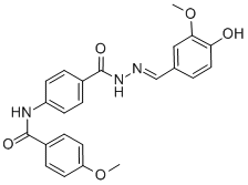 p-(p-Methoxybenzamido)benzoic acid 2-(4-hydroxy-3-methoxybenzylidene)h ydrazide CAS#: 100278-35-1