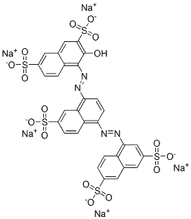 pentasodium 4-[[4-[(3,6-disulphonato-1-naphthyl)azo]-7-sulphonato-1-naphthyl]azo]-3-hydroxynaphthalene-2,7-disulphonate CAS#: 13000-39-0