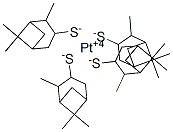 platinum(4+) 2,6,6-trimethylbicyclo[3.1.1]heptane-3-thiolate CAS#: 100432-45-9