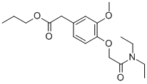 propyl 4-diethylcarbamoylmethoxy-3-methoxyphenylacetate CAS#: 1421-14-3