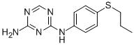 s-Triazine, 2-amino-4-(p-(propylthio)anilino)- CAS#: 1087-33-8