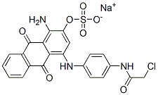 sodium 1-amino-4-[4-(2-chloroacetamido)anilino]-9,10-dihydro-9,10-dioxoanthracene-2-sulphate CAS#: 24448-60-0