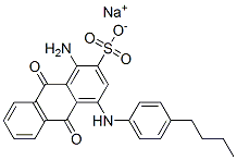 sodium 1-amino-4-[(4-butylphenyl)amino]-9,10-dihydro-9,10-dioxoanthracene-2-sulphonate CAS#: 12269-82-8