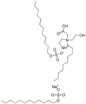 sodium 1-(carboxymethyl)-4,5-dihydro-1-(2-hydroxyethyl)-2-nonyl-1H-imidazolium dodecyl sulphate CAS#: 14482-97-4