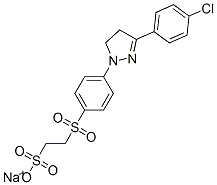 sodium 2-[[4-[3-(4-chlorophenyl)-4,5-dihydro-1H-pyrazol-1-yl]phenyl]sulphonyl]ethanesulphonate CAS#: 27441-70-9