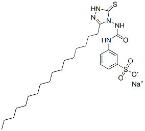 sodium 3-[[[(1,5-dihydro-3-heptadecyl-5-thioxo-4H-1,2,4-triazol-4-yl)amino]carbonyl]amino]benzenesulphonate CAS#: 23455-89-2