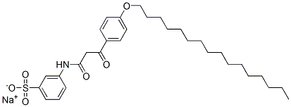 sodium 3-[[3-[4-(hexadecyloxy)phenyl]-1,3-dioxopropyl]amino]benzenesulphonate CAS#: 14542-05-3