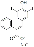 sodium 3-(4-hydroxy-3,5-diiodo-phenyl)-2-phenyl-prop-2-enoate CAS#: 17162-17-3