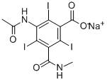 sodium 3-(acetylamino)-2,4,6-triiodo-5-[(methylamino)carbonyl]benzoate CAS#: 1225-20-3
