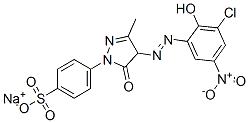 sodium 4-[4-[(3-chloro-2-hydroxy-5-nitrophenyl)azo]-4,5-dihydro-3-methyl-5-oxo-1H-pyrazol-1-yl]benzenesulphonate CAS#: 10132-99-7