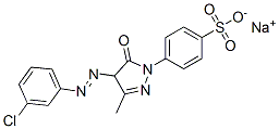 sodium 4-[4-[(3-chlorophenyl)azo]-3-methyl-5-oxo-2-pyrazolin-1-yl]benzenesulphonate CAS#: 10430-57-6