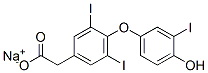 sodium 4-(4-hydroxy-3-iodophenoxy)-3,5-diiodophenylacetate CAS#: 1477-04-9