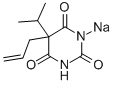 sodium 5-allyl-5-isopropylbarbiturate CAS#: 125-88-2