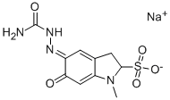 sodium 5-[(aminocarbonyl)hydrazono]-2,3,5,6-tetrahydro-1-methyl-6-oxo-1H-indole-3-sulphonate CAS#: 1428-72-4