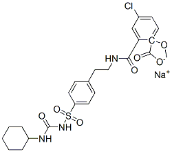 sodium 5-chloro-N-[2-[4-[[[(cyclohexylamino)carbonyl]amino]sulphonyl]phenyl]ethyl]-2-methoxybenzamidate CAS#: 20271-40-3