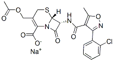 sodium (6R-trans)-3-(acetoxymethyl)-7-[[[3-(2-chlorophenyl)-5-methylisoxazol-4-yl]carbonyl]amino]-8-oxo-5-thia-1-azabicyclo[4.2.0]oct-2-ene-2-carboxylate CAS#: 23179-69-3