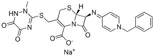 sodium (6R,7S)-7-[(1-benzylpyridin-4-ylidene)amino]-3-[(2-methyl-5,6-d ioxo-1H-1,2,4-triazin-3-yl)sulfanylmethyl]-8-oxo-5-thia-1-azabicyclo[4 .2.0]oct-2-ene-2-carboxylate CAS#: 104023-63-4