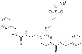 sodium 7-[2-[[(benzylamino)thioxomethyl]amino]ethyl]-1-phenyl-3,8-dithioxo-9-thia-2,4,7-triazadodecane-12-sulphonate CAS#: 2878-00-4