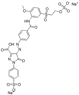 sodium dihydrogen 4,5-dihydro-4-[[4-[[[2-methoxy-5-[[2-(sulphonatooxy)ethyl]sulphonyl]phenyl]amino]carbonyl]phenyl]azo]-5-oxo-1-(4-sulphonatophenyl)-1H-pyrazole-3-carboxylate CAS#: 21728-37-0