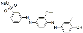 sodium m-[[4-[(4-hydroxy-m-tolyl)azo]-3-methoxyphenyl]azo]benzenesulphonate CAS#: 18037-63-3