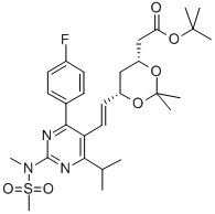 tert-Butyl 6-[(1E)-2-[4-(4-fluorophenyl)-6-(1-methylethyl)-2-[methyl(methylsulfonyl)amino]-5-pyrimidinyl]ethenyl]-2,2-dimethyl-1,3-dioxane-4-acetate CAS#: 289042-12-2