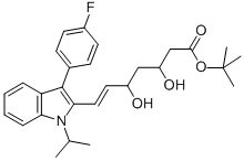 tert-Butyl (E)-3,5-dihydroxy-7-[3'-(4''-fluorophenyl)-1'-methylethyl-indol-2'-yl]-6-heptenoate CAS#: 129332-29-2