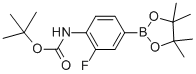 tert-butyl-2-fluoro-4-(4,4,5,5-tetramethyl-1,3,2-ioxaborolan-2-yl)phenylcarbamate CAS#: 262444-42-8