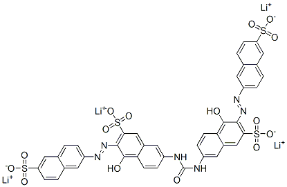 tetralithium 7,7'-(carbonyldiimino)bis[4-hydroxy-3-[(6-sulphonato-2-naphthyl)azo]naphthalene-2-sulphonate] CAS#: 27820-51-5