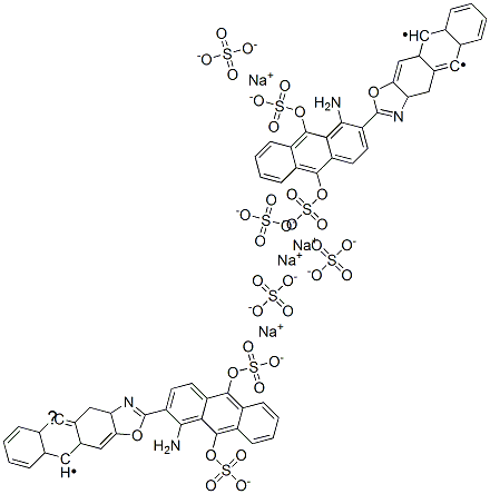 tetrasodium 2-[1-amino-9,10-bis(sulphonatooxy)-2-anthryl]anthra[2,3-d]oxazole-5,10-diyl bis(sulphate) CAS#: 10126-90-6