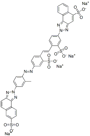 tetrasodium 2-[4-[2-[4-[[2-methyl-4-(7-sulphonato-2H-naphtho[1,2-d]triazol-2-yl)phenyl]azo]-2-sulphonatophenyl]vinyl]-3-sulphonatophenyl]-2H-naphtho[1,2-d]triazole-5-sulphonate CAS#: 16596-97-7