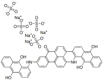 tetrasodium 3-[(9,10-dihydroxy-1-anthryl)amino]-10,15-dihydroxyanthra[2,1,9-mna]naphth[2,3-h]acridin-5(16H)-one tetrakis(sulphate) CAS#: 23594-58-3