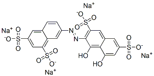 tetrasodium 7-[(1,8-dihydroxy-3,6-disulphonato-2-naphthyl)azo]naphthalene-1,3-disulphonate CAS#: 29637-28-3