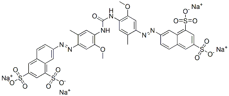 tetrasodium 7,7'-[carbonylbis[imino(5-methoxy-2-methyl-4,1-phenylene)azo]]bis(naphthalene-1,3-disulphonate) CAS#: 12217-64-0