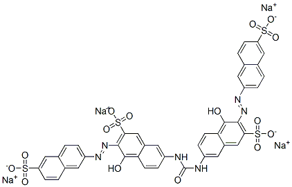 tetrasodium 7,7'-(carbonyldiimino)bis[4-hydroxy-3-[(6-sulphonato-2-naphthyl)azo]naphthalene-2-sulphonate] CAS#: 28706-25-4