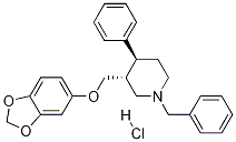 trans-(-)-3-[(1,3-Benzodioxol-5-yloxy)Methyl]-4-phenyl-1-(phenylMethyl)piperidine Hydrochloride CAS#: 105813-39-6
