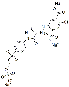 trisodium 2-chloro-5-[[4,5-dihydro-3-methyl-5-oxo-1-[4-[[2-(sulphonatooxy)ethyl]sulphonyl]phenyl]-1H-pyrazol-4-yl]azo]-4-sulphonatobenzoate CAS#: 12769-09-4