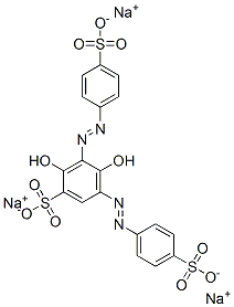 trisodium 2,4-dihydroxy-3,5-bis[(4-sulphonatophenyl)azo]benzenesulphonate CAS#: 25807-51-6