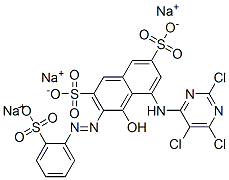 trisodium 4-hydroxy-3-[(2-sulphonatophenyl)azo]-5-[(2,5,6-trichloropyrimidin-4-yl)amino]naphthalene-2,7-disulphonate CAS#: 15792-41-3