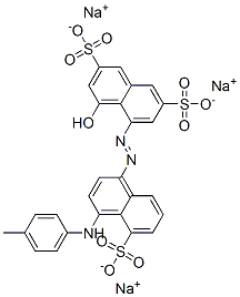 trisodium 4-hydroxy-5-[[5-sulphonato-4-[(p-tolyl)amino]naphthyl]azo]naphthalene-2,7-disulphonate CAS#: 10359-95-2