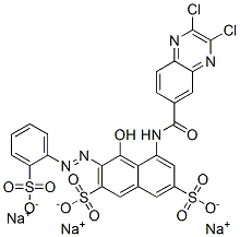 trisodium 5-[[(2,3-dichloro-6-quinoxalinyl)carbonyl]amino]-4-hydroxy-3-[(2-sulphonatophenyl)azo]naphthalene-2,7-disulphonate CAS#: 2407-13-8