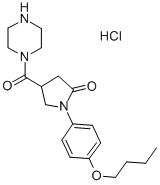 1-((1-(4-Butoxyphenyl)-5-oxo-3-pyrrolidinyl)carbonyl)piperazine hydroc hloride CAS#: 38160-20-2