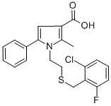 1-(2-[(2-CHLORO-6-FLUOROBENZYL)THIO]ETHYL)-2-METHYL-5-PHENYL-1H-PYRROLE-3-CARBOXYLIC ACID CAS#: 306936-24-3