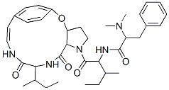 1-[2-[2-(Dimethylamino)-3-phenylpropanoylamino]-3-methylpentanoyl]-2,3,3a,13,14,15a-hexahydro-13-(1-methylpropyl)-5,8-ethenopyrrolo[3,2-b][1,5,8]oxadiazacyclotetradecine-12,15(1H,11H)-dione CAS#: 38496-02-5