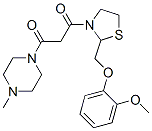 1-[2-[(2-methoxyphenoxy)methyl]thiazolidin-3-yl]-3-(4-methylpiperazin- 1-yl)propane-1,3-dione CAS#: 161364-73-4