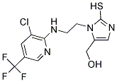 [1-(2-([3-CHLORO-5-(TRIFLUOROMETHYL)-2-PYRIDINYL]AMINO)ETHYL)-2-SULFANYL-1H-IMIDAZOL-5-YL]METHANOL CAS#: 338794-80-2