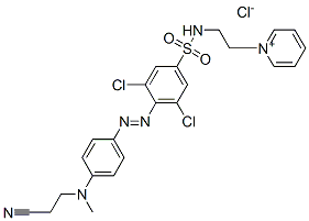 1-[2-[[[3,5-dichloro-4-[[4-[(2-cyanoethyl)methylamino]phenyl]azo]phenyl]sulphonyl]amino]ethyl]pyridinium chloride CAS#: 33869-97-5