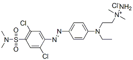 1-[2-[[4-[[2,5-dichloro-4-[(dimethylamino)sulphonyl]phenyl]azo]phenyl]ethylamino]ethyl]-1,1-dimethylhydrazinium chloride CAS#: 4882-68-2