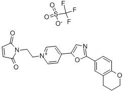 1-[2-(MALEIMIDO)ETHYL]-4-[2-(3,4-DIHYDRO-2H-1-BENZOPYRAN-6-YL)-5-OXAZOLYL]PYRIDINIUM TRIFLATE CAS#: 155863-05-1