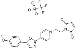 1-[2-(MALEIMIDO)ETHYL]-4-[5-(4-METHOXYPHENYL)-2-OXAZOLYL]PYRIDINIUM TRIFLATE CAS#: 155862-98-9